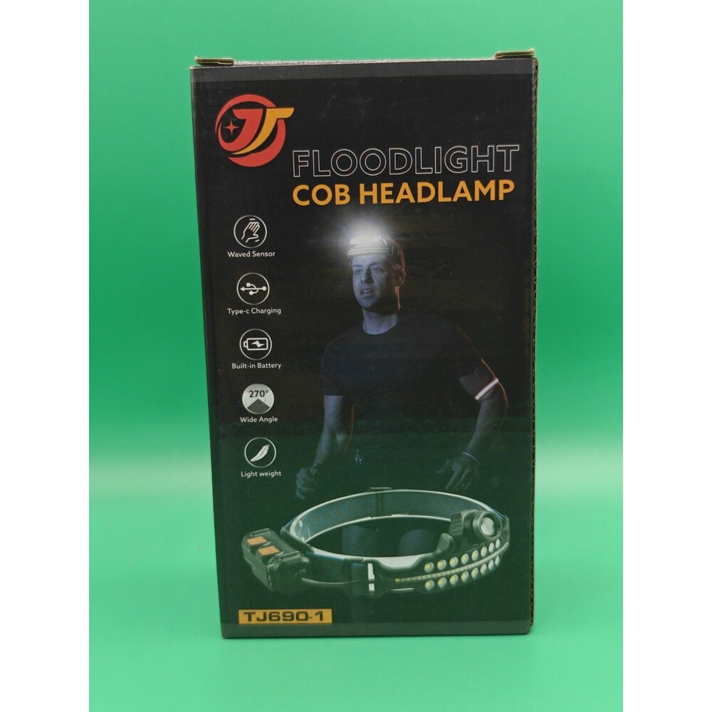Cob LED Headlamp USB Rechargeable Waterproof Flashlight